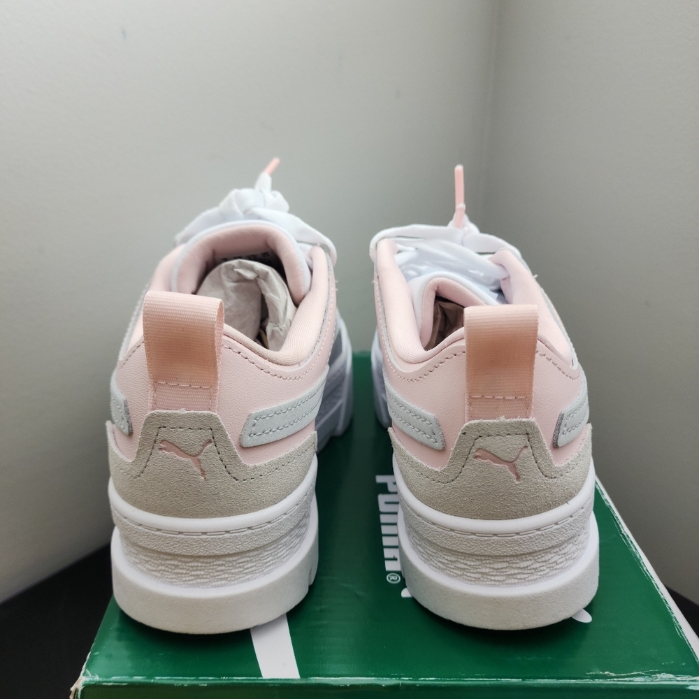 NEW Rare Puma Mayze White Chalk Pink Pastel Skateboarding Sneakers - Picture 8 of 10